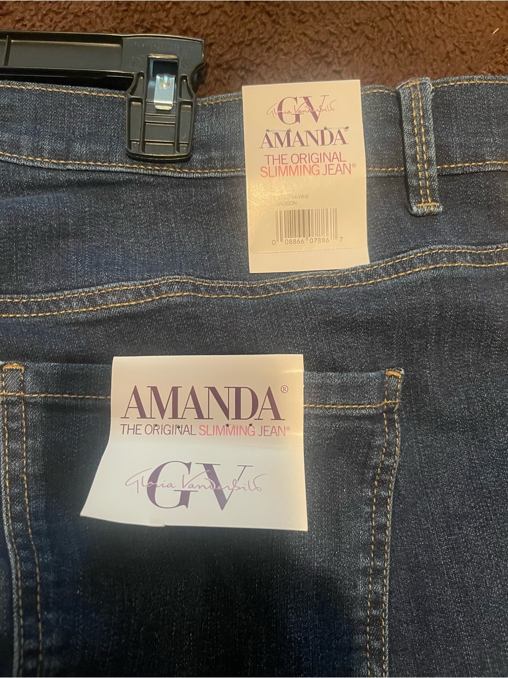 Gloria Vanderbilt Denim Jeans with Purple Label